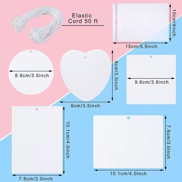 Sublimation Air Fresheners Blanks Felt Sheets Double Sides Print Blank Car Air Freshener