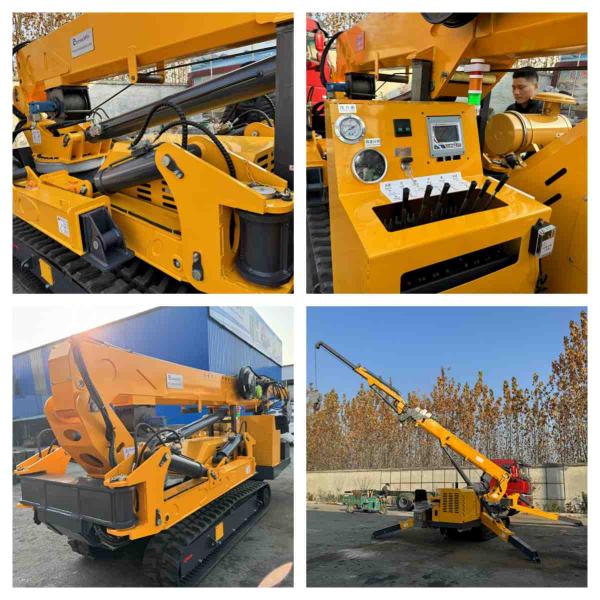 2T 8T 15T Wireless Remote Control EW Mini Small Battery Powered Spider Crawler Crane 2T 8T 15T Wireless Remote Control EW Mini Small Battery Powered Spider Crawler Crane 2T 8T 15T Wireless Remote Control EW Mini Малый батарейный кран для полёта пауками