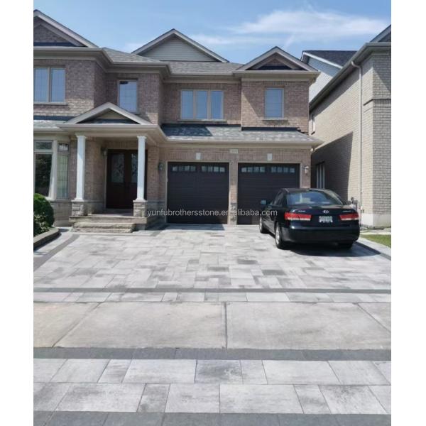 Brothers Stone Flamed Grey Granite Slab Paving Tiles for Honed Natural Stone Driveway
