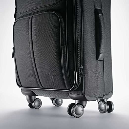Expandable 4 Wheel 210D Polyester Soft Trolley Luggage