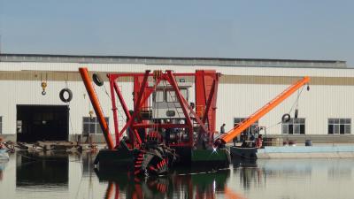 43.5m Dredger comprimento 700 Cbm / h Dredge de mineração de areia com motores Cummins 1,5 km distância de descarga