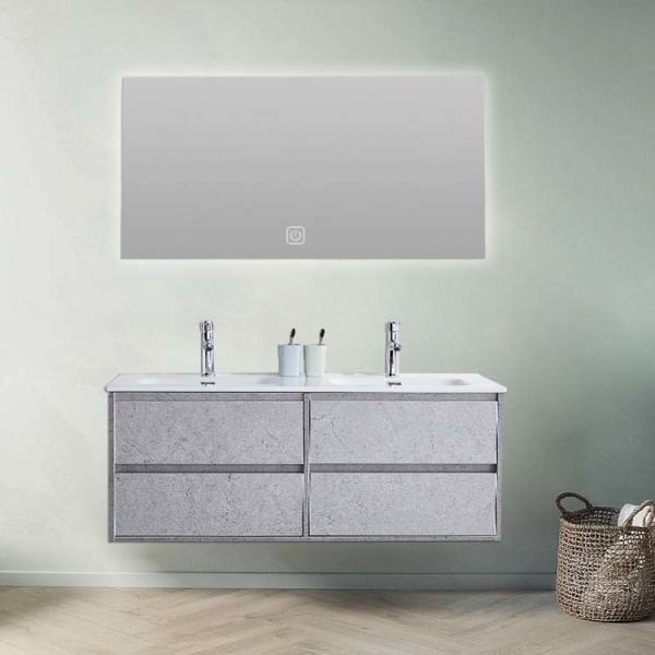 Bathroom Furniture Cabinet Wall Mounted Sink Mirror Set Bathroom Wood Vanity