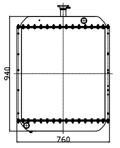Ядр 880*855mm радиатора трактора/бульдозера Longgong 833 алюминиевое