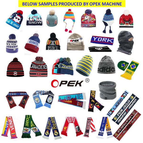 9inch Knitting Width OPEK Cap Machine for Knit Hats/Scarf 600 Sets/Month Big Capacity