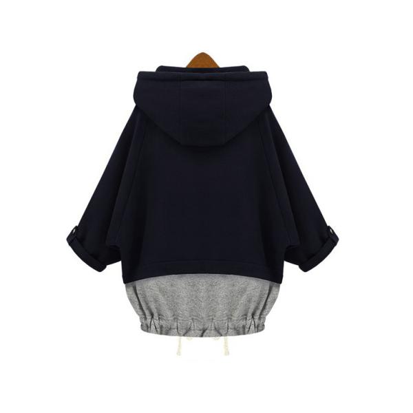 Фуфайки дам рубашки летучей мыши с капюшоном