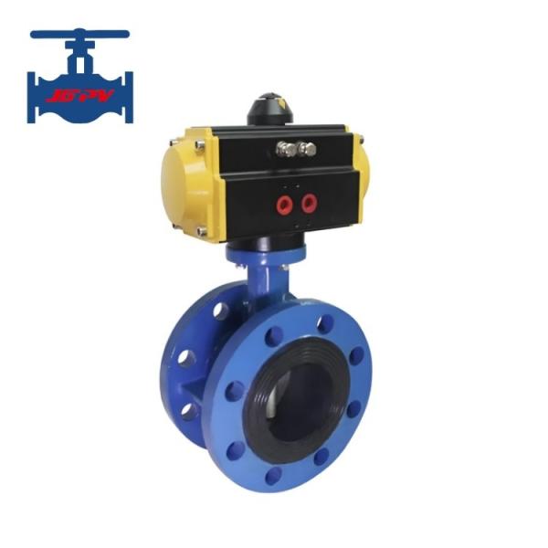 General Application Pneumatic Soft-sealed Flanged Butterfly Valve with Flanged Connection