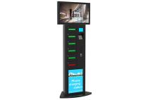Kiosque de recharge de téléphones à base de pièces de monnaie personnalisé avec affichage numérique LCD 32 pouces