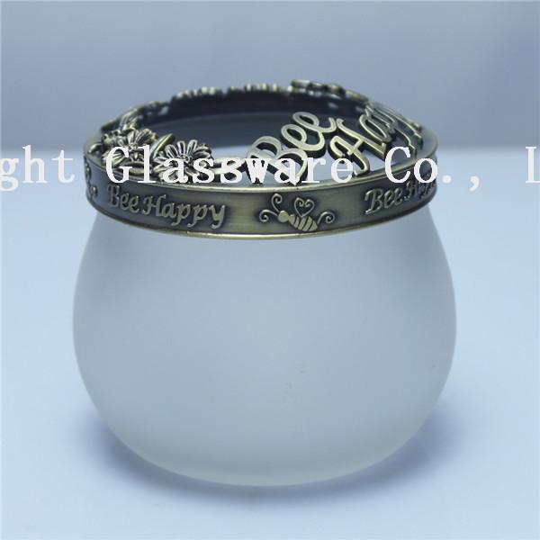 Luxury design glass yankee candle jars lids, jar metal lids sale