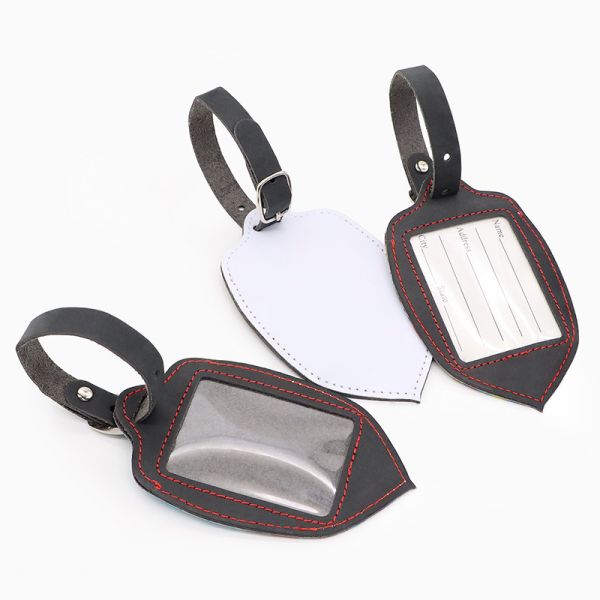 Sublimation Leather Luggage Tags Diy Custom Blank Luggage Label Tag For Travel Documents