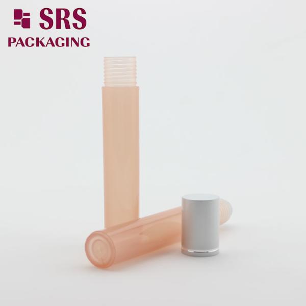 SRS empty cosmetic 15ml plastic bottle with steel roller ball