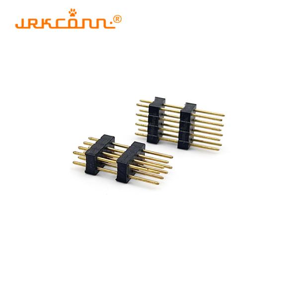 Double Plastic ST 2.54mm Pitch  8 Pin Female Header 180degree Round Hole