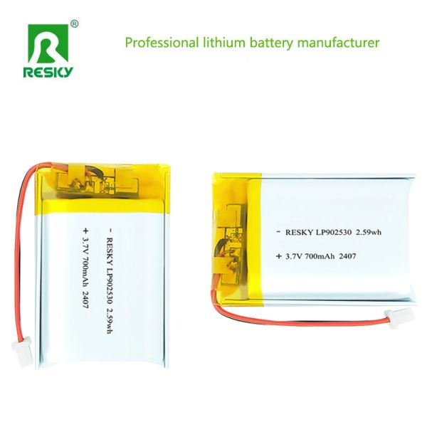 Square Lipo Battery Cell 902530 3.7V 700mAh Rechargeable Lithium Ion Polymer Battery For GPS