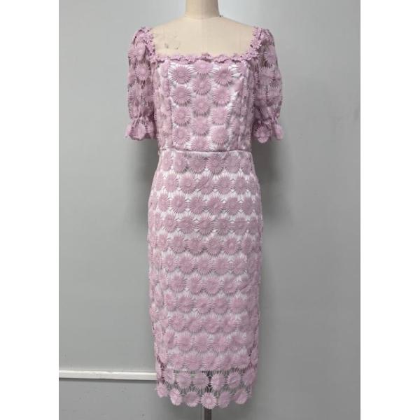 Платья шнурка женщин производителя одежды небольшого количества рукав сексуального длинного короткий с 100% полиэстер