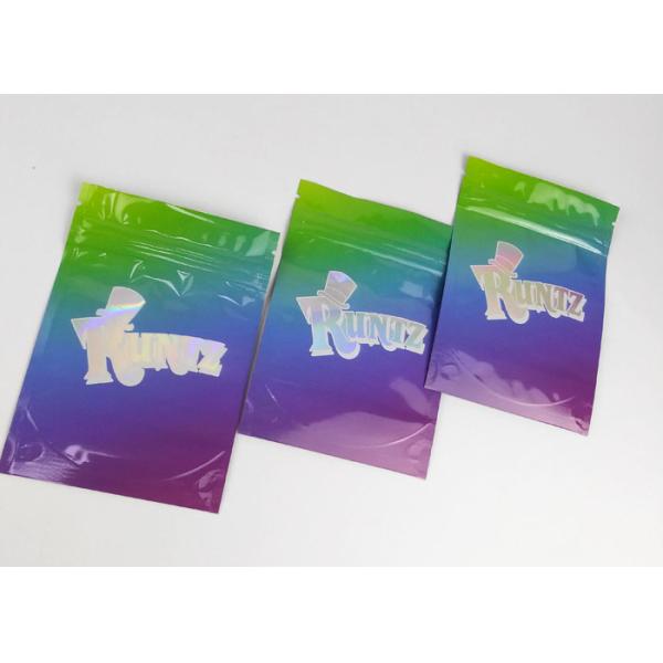 Runtz Connected Small Plastic Zipper Pouch , Herbalism Bag 92*126mm