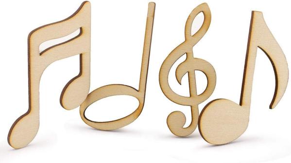 Wooden Music Note Mixed Decorative Note Wood Slices for Concert Wedding Christmas Party Home Decorations