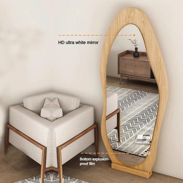 Современный дизайн стиль Серебряный гардероб входное зеркало для роскошного домашнего декора