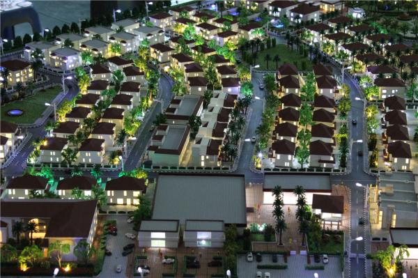 1 / 400 Scale Villa 3d Model , Layered Color Physical Architecture Model