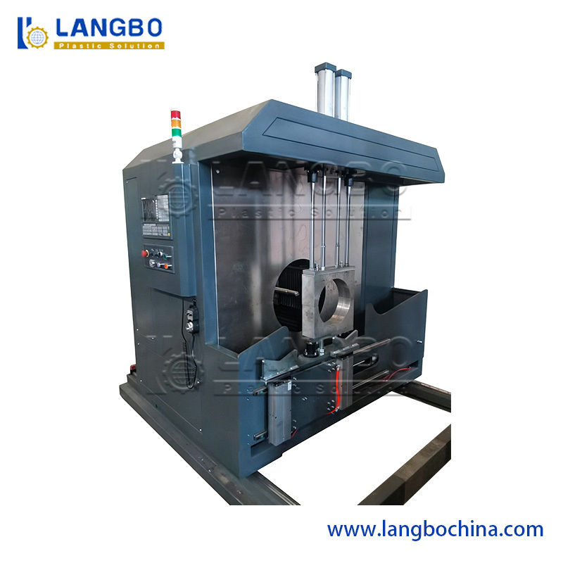 Plastic Pipe Threading Machine with CNC/PLC Control System for Multi Size Pipes and Automatic Centering