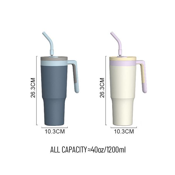 Botellas aisladas de acero inoxidable a granel de 40 onzas certificadas por la FDA, libres de BPA, de grado industrial.