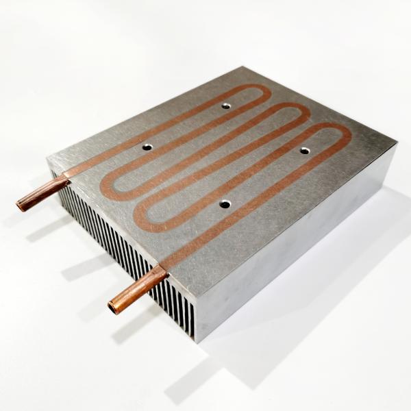 Anodizing Water Cool Heat Sink With Copper Tube 120x36x150MM