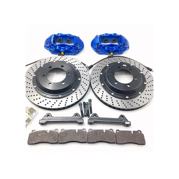 6061 Aluminum Alloy Blue Brake Caliper Disc 380*28mm 4 Piston
