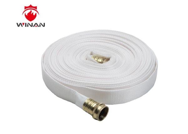 PVC Lining White red Fire Hydrant Hose Reel Single Jacket Fire Hose Customized