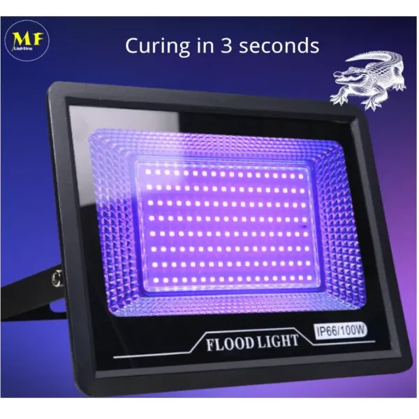 Factory Price Patented Rapid Curing IP66 Durable 2835 Chip 395nm UVA 150W Adjustable Ultra-Thin Noiseless UV Party Light for Bulbs Repair Resin