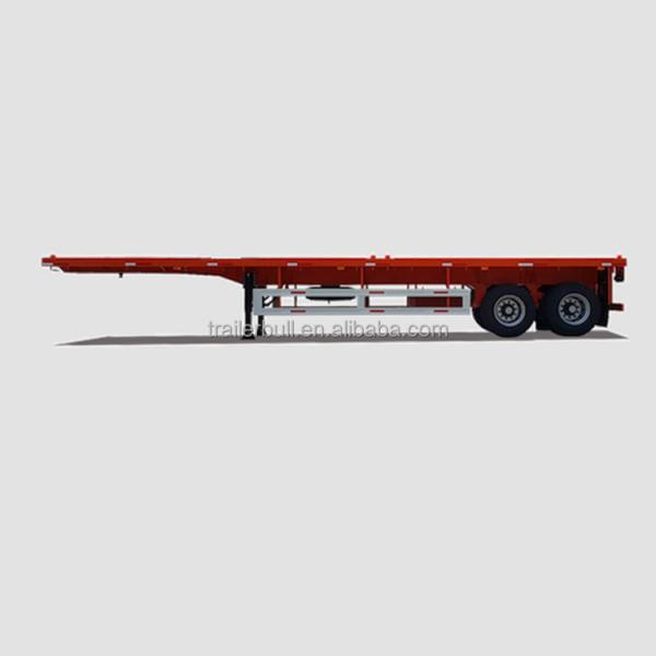 Cargo Transportation 40ft 2 Axles Versatile Flatbed Semi-Trailer Max Payload 000 kgs