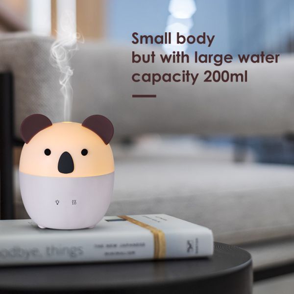 Patent Design Cute Koala 160ml Kids Ultrasonic Humidifier Aroma Essential Oil Diffuser