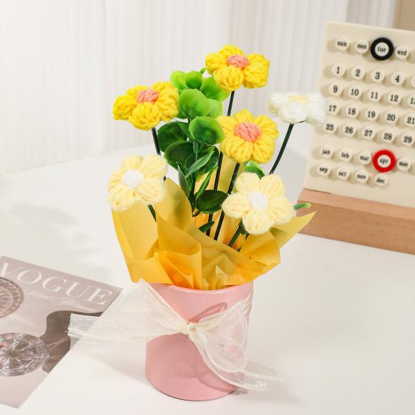 Fleurs Variété Tricoté Poivre de tournesol Bouteille parfaite pour la Fête de la Femme et la Fête des Mères