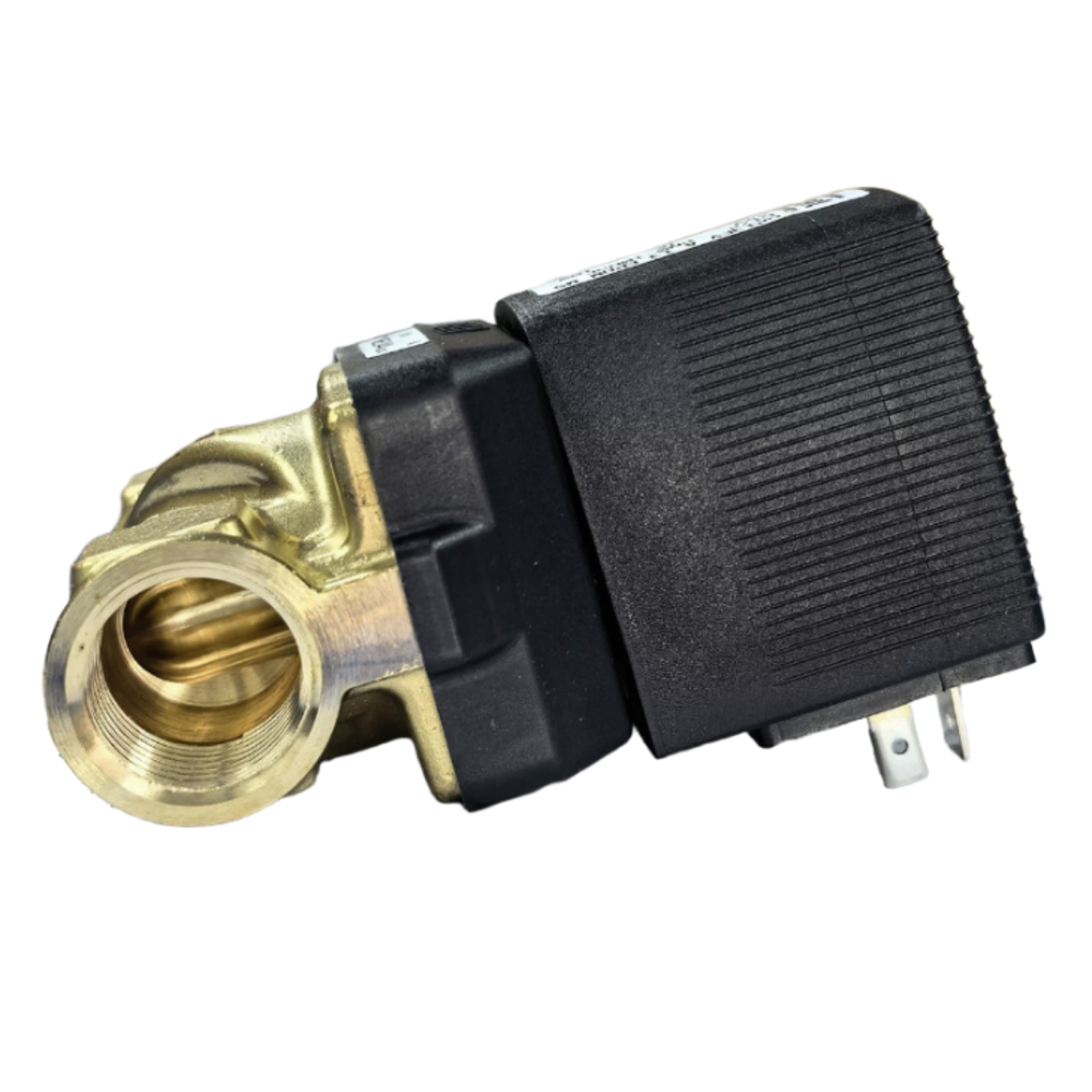 Burkert Type 6213 Solenoid Valve 00221654, G1/2, 2/2 Way Normally Closed, Orifice 13, EPDM Seal,‑30~+90°C, Brass Body, DC24V, 8W, 0‑10bar