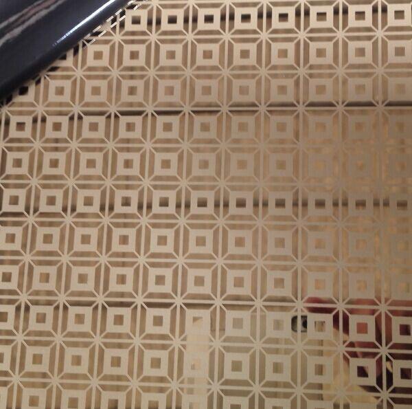 Middle East newest etched decoration stainless steel sheet for wall cladding contract project