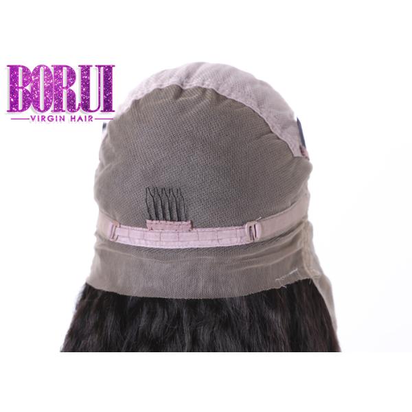 Natural Color Full Lace Human Wigs Brazilian Kinky Yaki Straight Soft Smooth