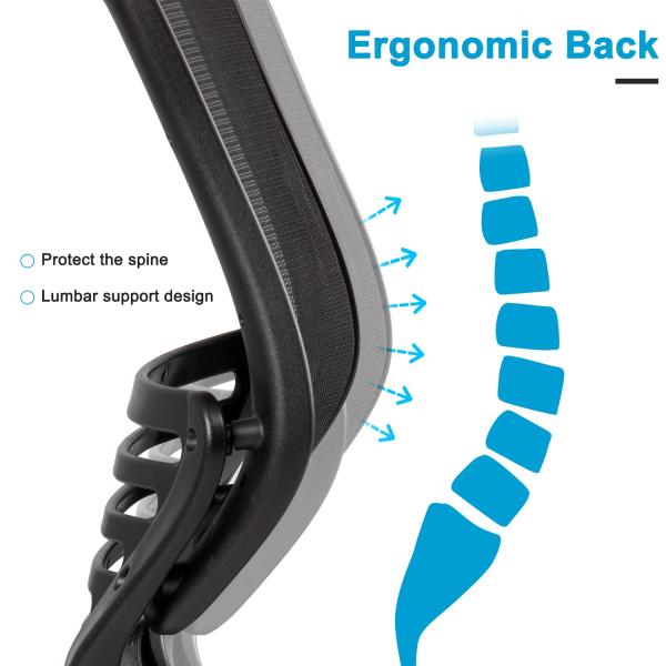 Office Chair Ergonomic Mesh Computer Chair with Adjustable Armrests and Height