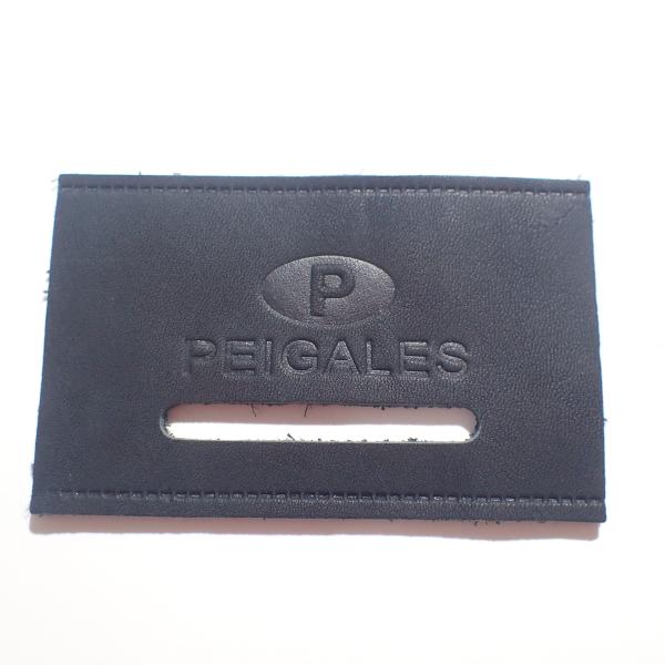 Черный логотип ярлыка выбил кожаные заплаты для джинсов/одежд