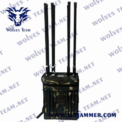 Telefone celular GPS WIFI 90W 200M Backpack Signal Jammer