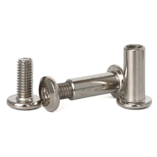 M6 M8 Stainless Steel Flat Hex Socket Head Furniture Rivet Connector Insert Joint Sleeve Cap Nut for Furniture Fastening