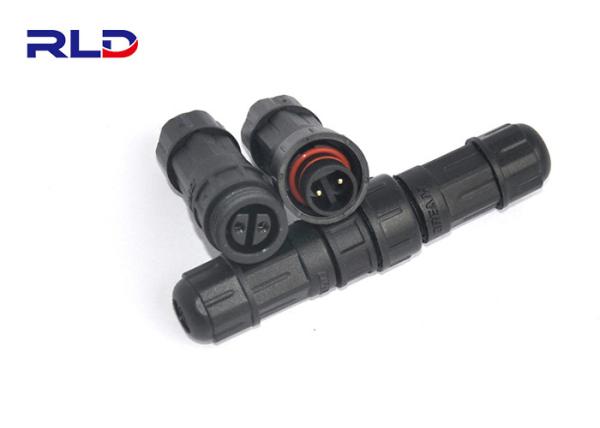 Plastic Waterproof Circular Connectors Screw Threaded Copper Alloy Contact Pin