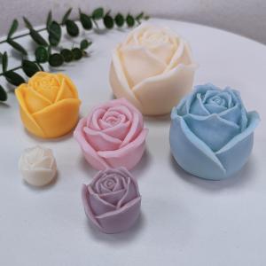 Moldes de velas de flores de rosa, moldes de silicone 3D de flores de rosa para
