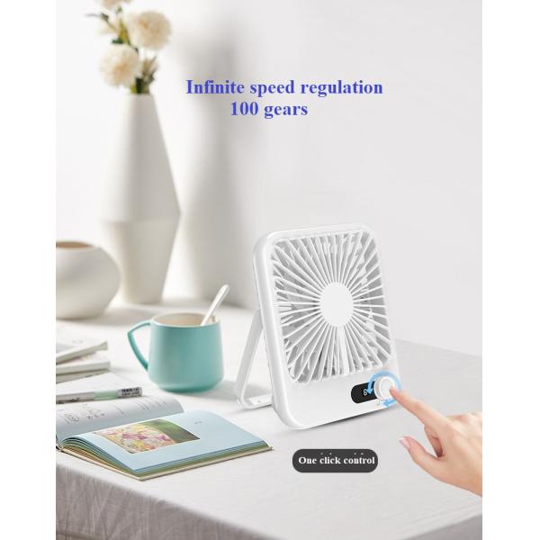 Portable Mini Cooling Fan for Office Home Rechargeable Small Foldable Personal Table