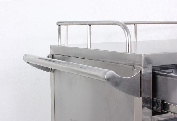 Hospital 2 Drawers And 1 Cabinet Stainless Steel  Medical Medicine Trolley