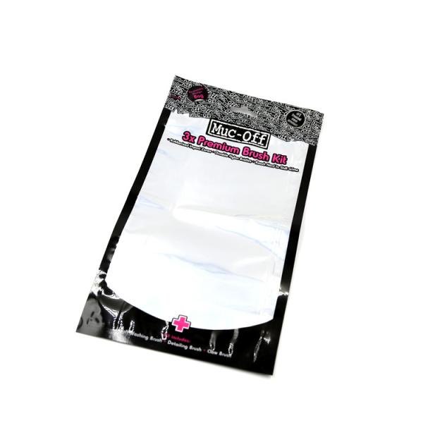 Customized printed transparent clear resealable wholesale plastic makeup brush k bags