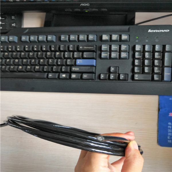Gym Fitness Equipment Durable Black TPU Coated Steel Wire Rope