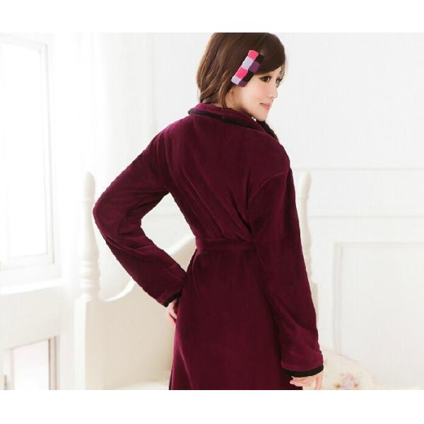 100% Cotton Luxury coral fleece sexy women velet bathrobe