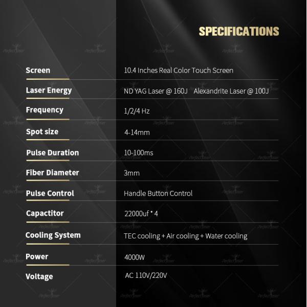 Профессиональная 755 нм лазерная эпиляция с помощью лазера с системой охлаждения TEC