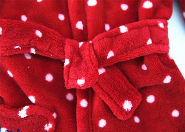 Polyester Coral Fleece Baby Bath Robes 300G Lightweight Machine Washable