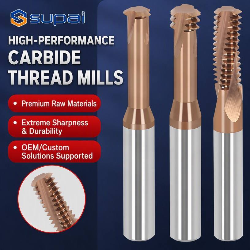 SUPAL Thread End Mills Offering Performance and Long Tool Life for Thread Milling and Precision Machining Operations