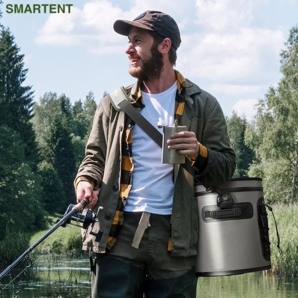 15L круглый ТПУ НБР слоистый пенный изоляционный охлаждающий пакет с ручкой и плечевым ремнем