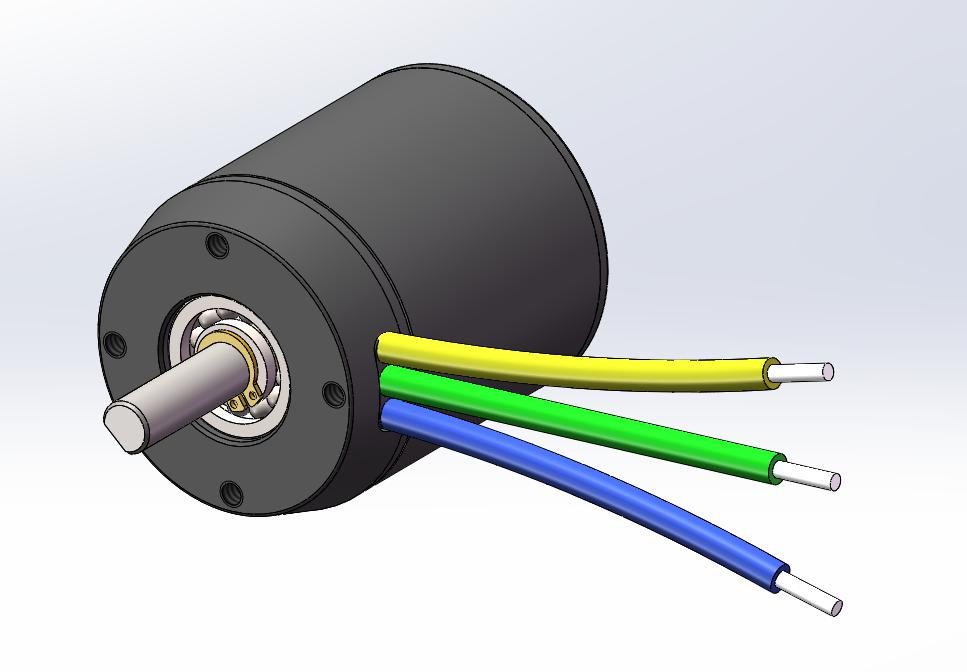 50mm 36V 14 Poles Geared Brushless Motor 3500RPM High Torque External Rotor Motor