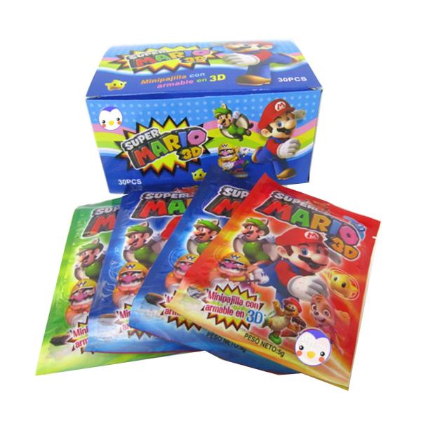 Doces misturados da vara dos doces do sabor do fruto do enigma super de Mario Tasty Candy Powder With 3D